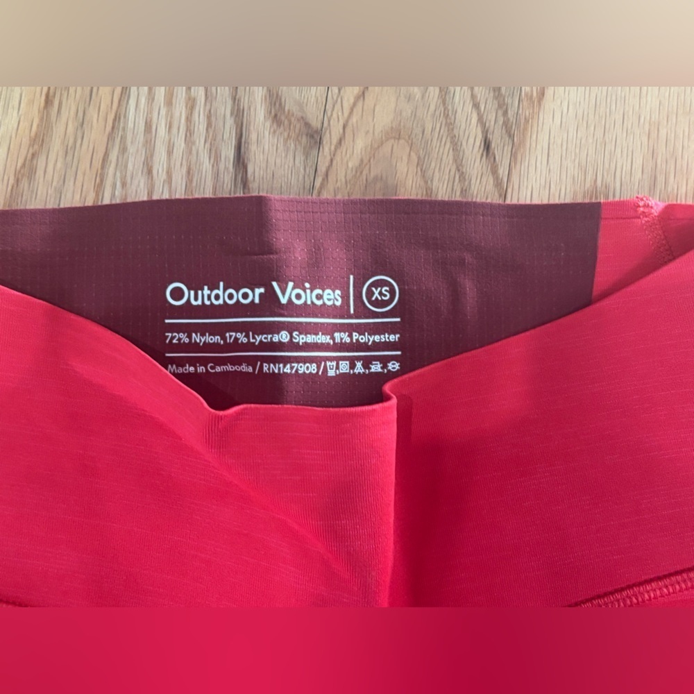 Outdoor Voices Women’s Red Core 7/8 Legging Size XS - Picture 4 of 5